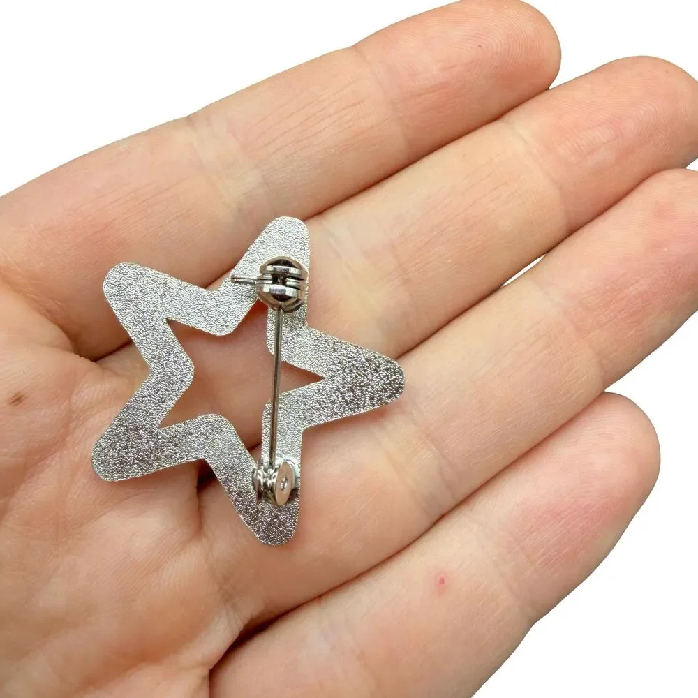 Vintage Jewelry rhinestone Star Brooch Star Pin